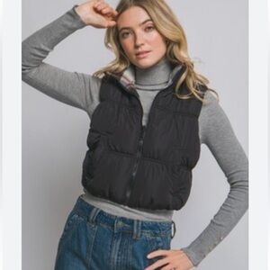 Chic Black Puffer Vest